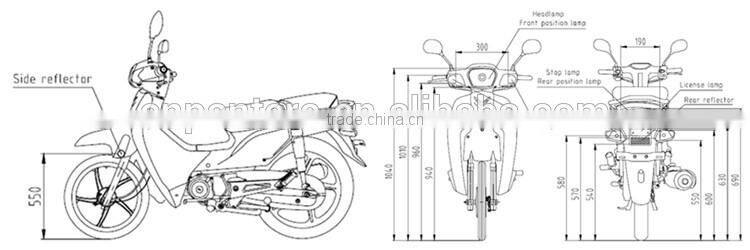 Maroc Market 2016 New 50cc C90 EEC Motos