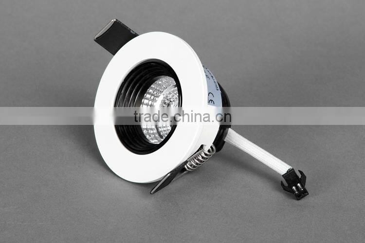 Recessed mini spot light 3w led downlight with black anti-glare inner ring