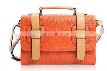 Genuine leather woman leisure handbag factory China