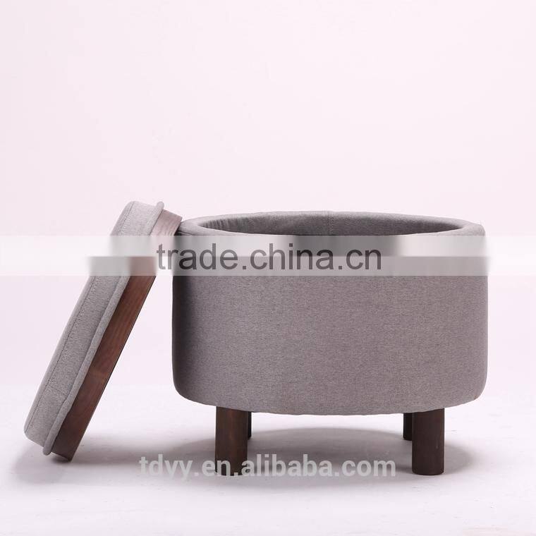 TDC-507-3 QVB JIANDE TONGDA Living storage Ottoman with Tray Table coffe table round storage ottoman STORAGE