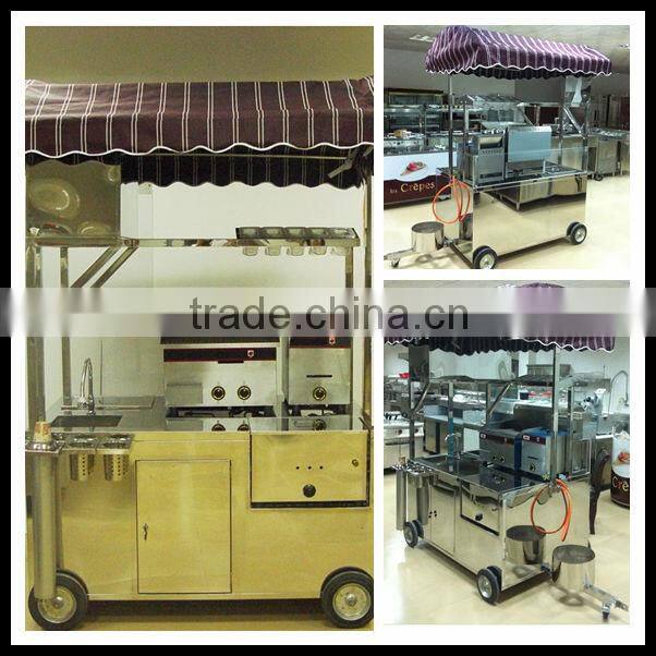 hot dog mobile fast food churros cart truck for crepe maker sale