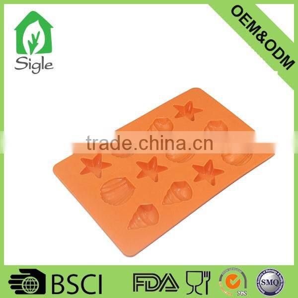 12 -cavity silicone shell chocolate mold ice cube tray jello mold candy mold decoration ice tube