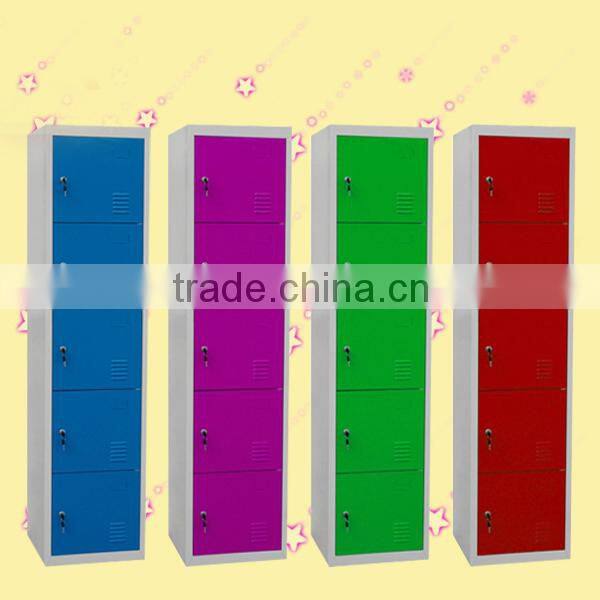 supply high quality and good design 5 doors metal lockers
