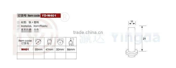 50MM White Plastic Furniture Caster Wheel