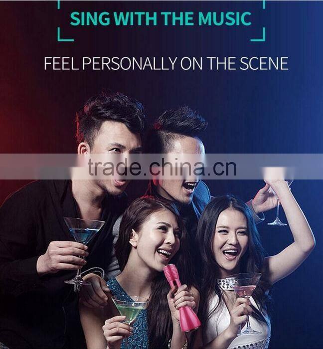 2016 newest wireless mini microphone portable speaker + Bluetooth outdoor KTV karaoke Player