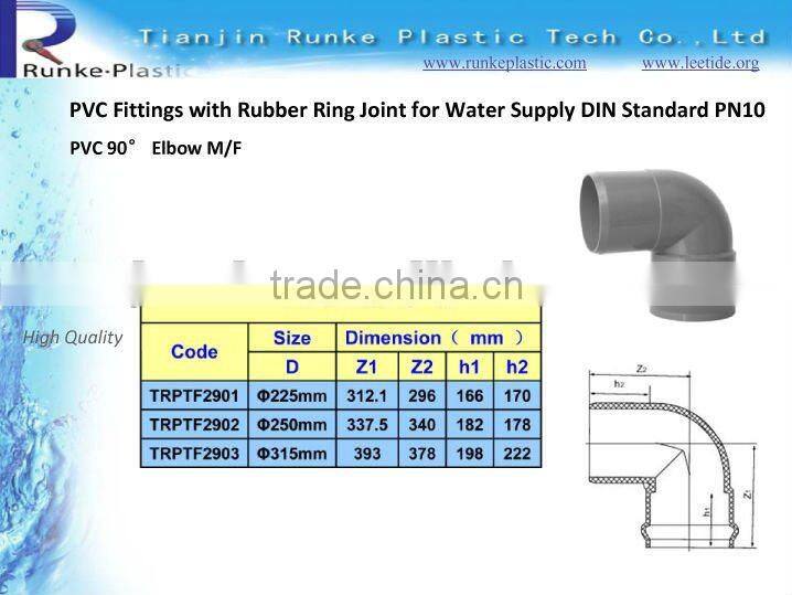 PVC 90 Degree Elbow Fitting