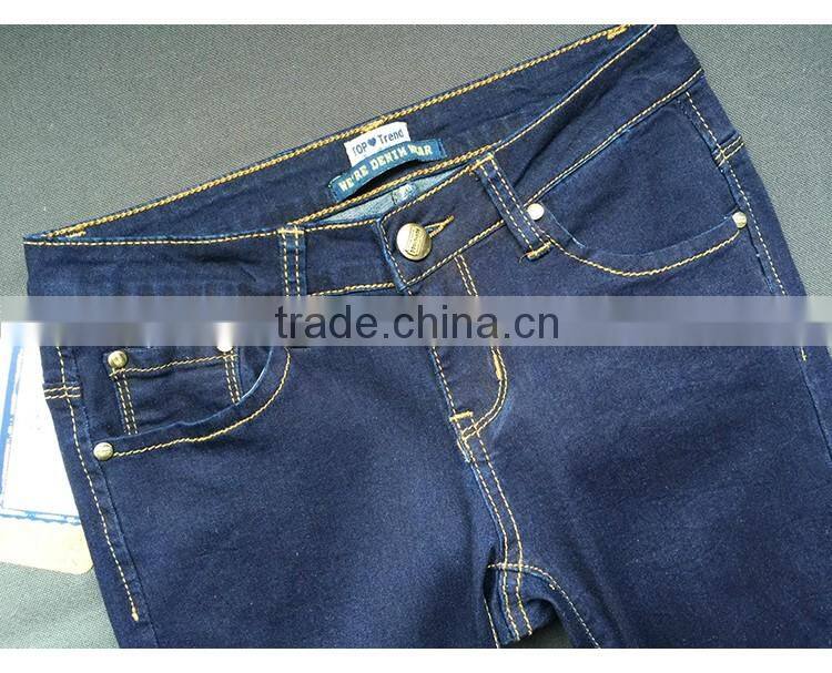 2016 Autumn Fashion Women Knee Holes Destroyed Stretch Jean Pants Ladies Low Waist Skinny Butt Lift New Model Jeans Pent Style