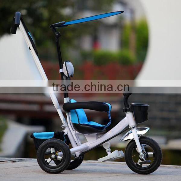3 wheels hand pushing baby tricycle,fashionable hand-push baby tricycle with canopy