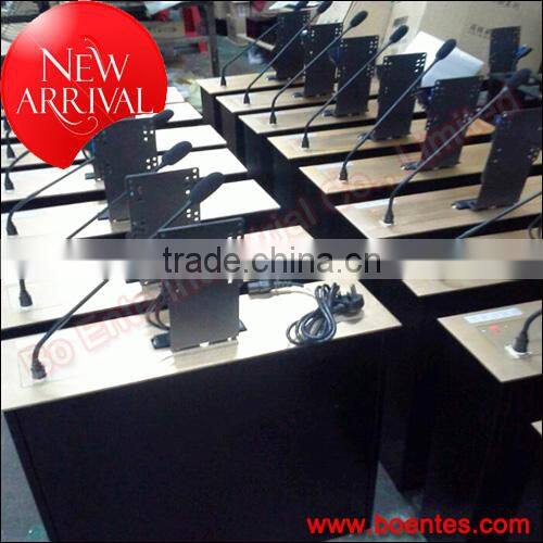 Meeting Tabletop Fixed Microphone Motorized LCD Lift for 17-19 Inch Screen