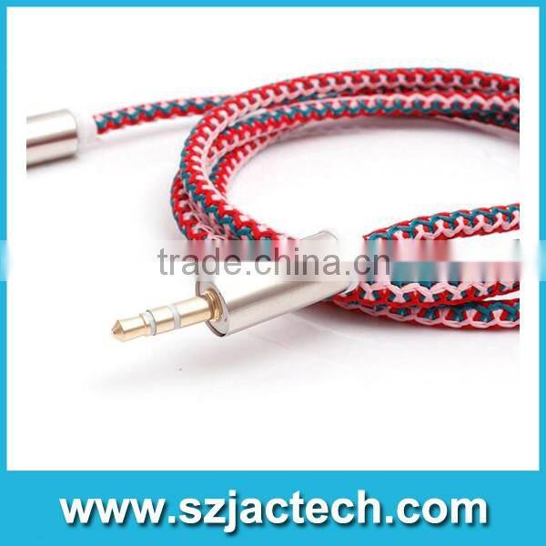 flex cable audio 3.5mm to 3.5 mm male to male extension cable aux cable for car/headphone/PM4/PM3