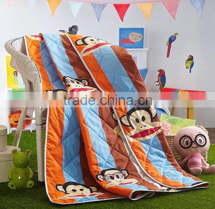 China wholesale colorful kids cartoon quilt, custom printed quils,quilted bedspread