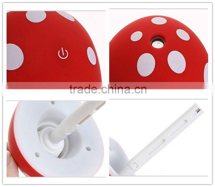 Cute mushroom shape mini usb humidifier air humidifier with led night light, China supplier