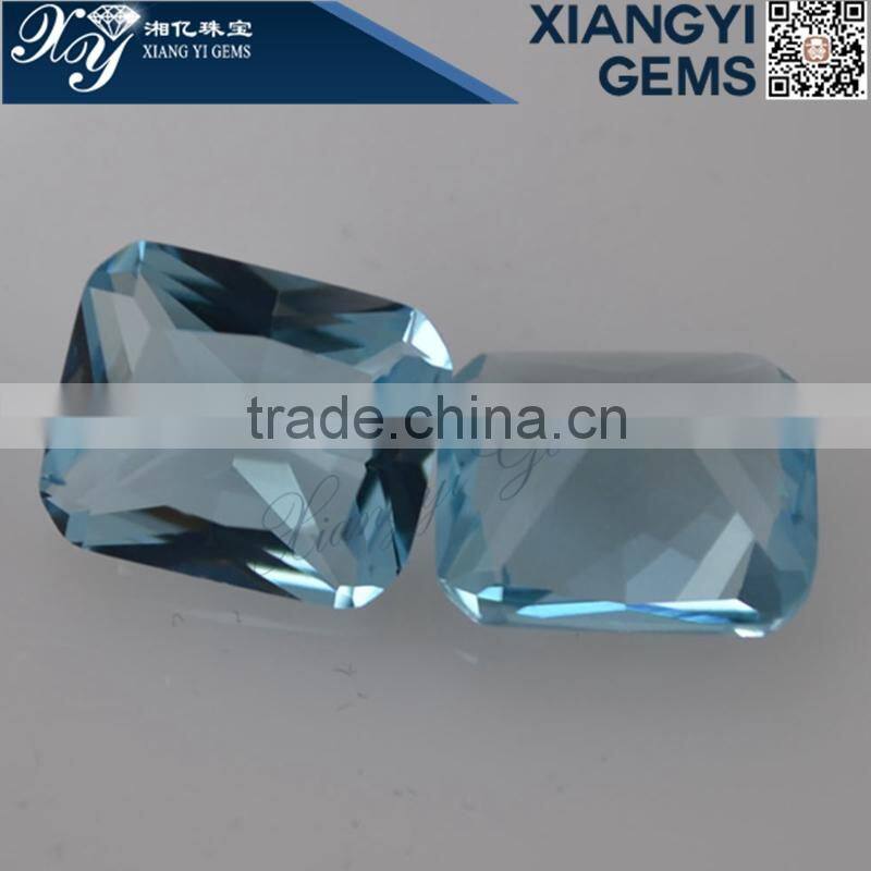 2015 blue 10*12 mm amazing cutting SPINEL GEMS for wholesales peice made in China