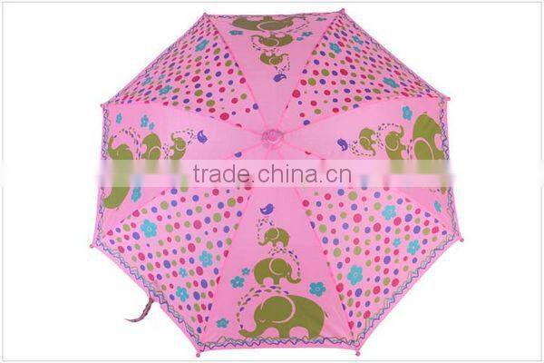 Automatic Whistle Cartoon Elephant Print Children Umbrella