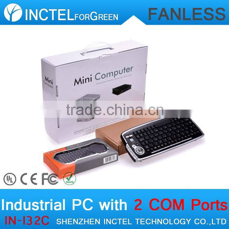 OEM Fanless Mini PC with 2*COM 4*USB 3.0 Intel Celeron 1037u Pocessor