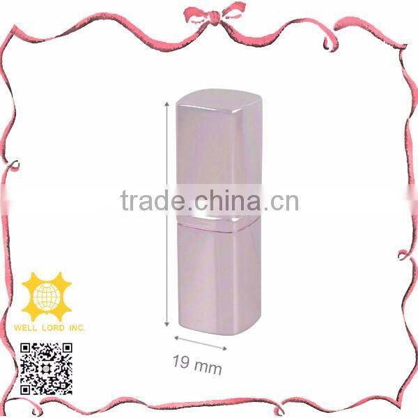 6cm elegant pink aluminum plating outer cover pulling cap lipstick