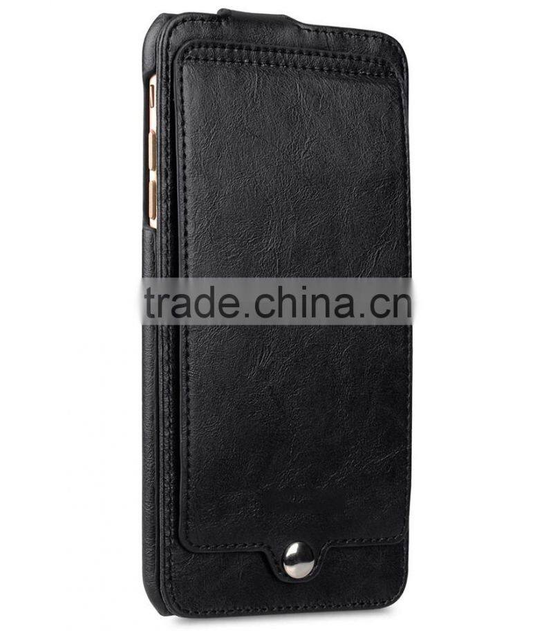 Newly Flip Cover card phone case Black PU Leather Case for Apple iPhone 7 Plus(5.5")