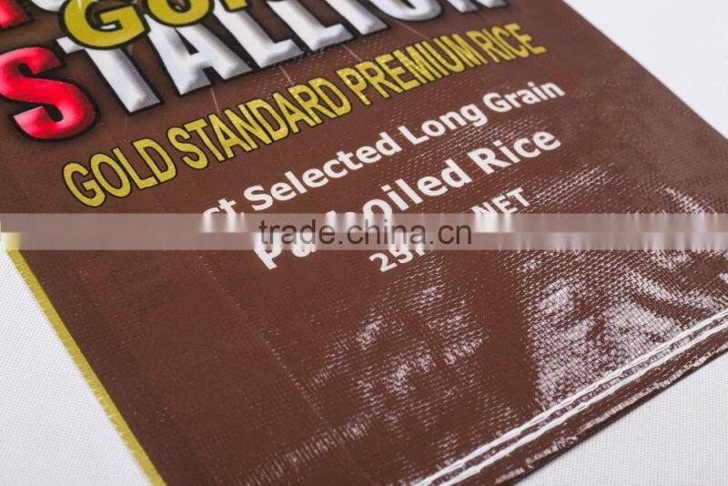 different color printing pp woven bag tubular roll for rice