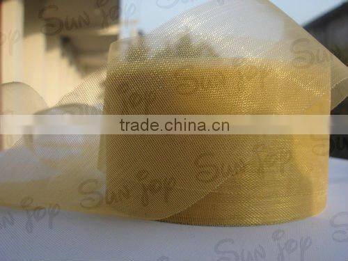 Beautiful slit edge decorative organza ribbon