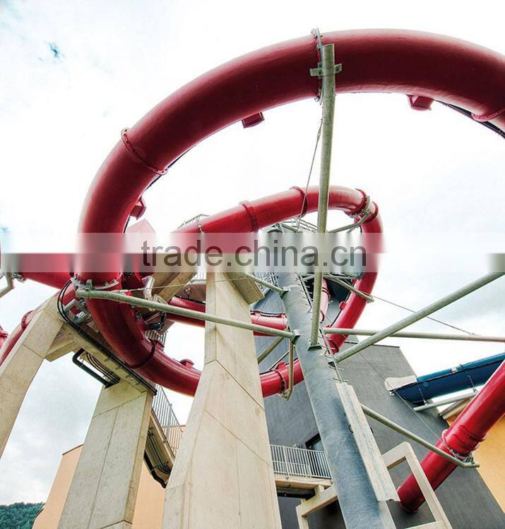 Large spiral water slides fiberglass water park rides China factory supply