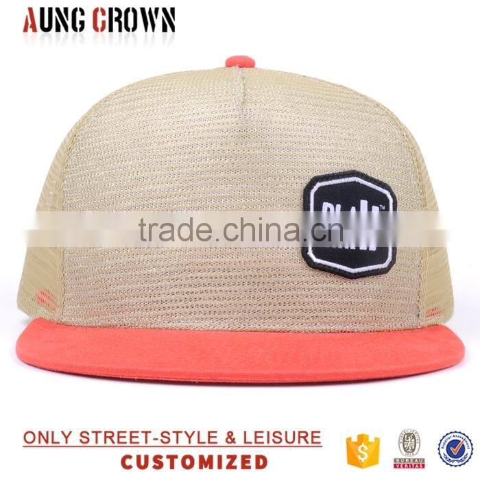 Flat bill cotton custom wholesale cheap trucker hat
