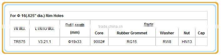 TR575 Tubeless Truck & Bus Tire Valves/High-Quality Nickel-plated Metal Valve