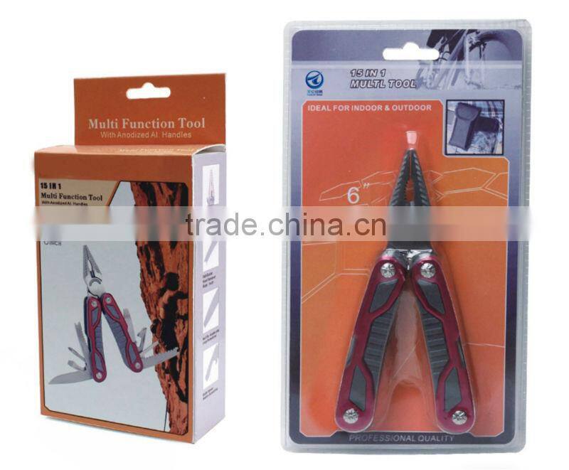 15 in 1 outerdoor tool camping tool multi function pocket tool