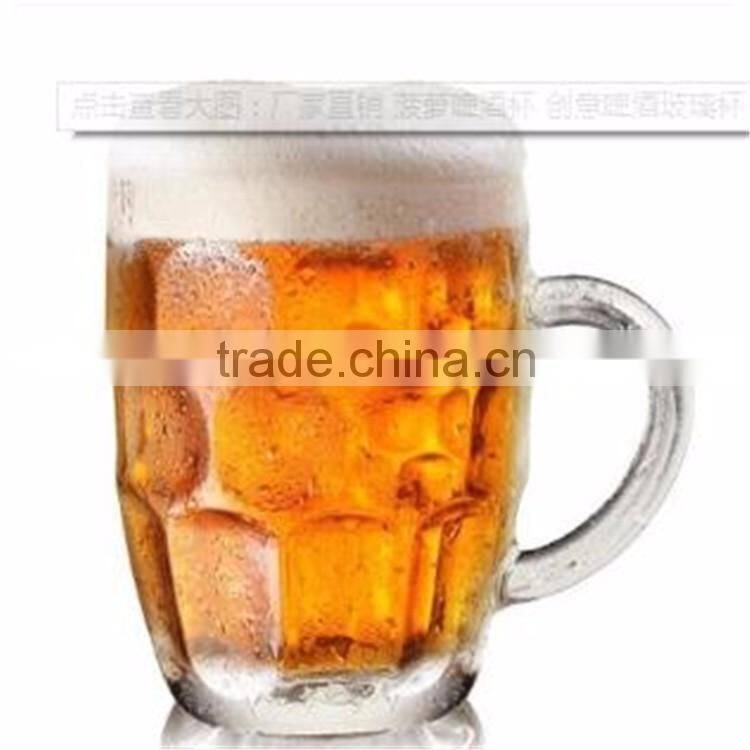 Customized LOGO factory direct sale creative German beer steins with glass handle