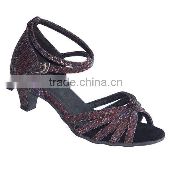Colorful ballroom dance shoes child high heel shoes for children