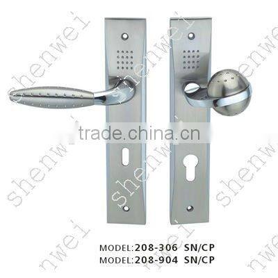 208-343 DAB zinc alloy door handle on plate