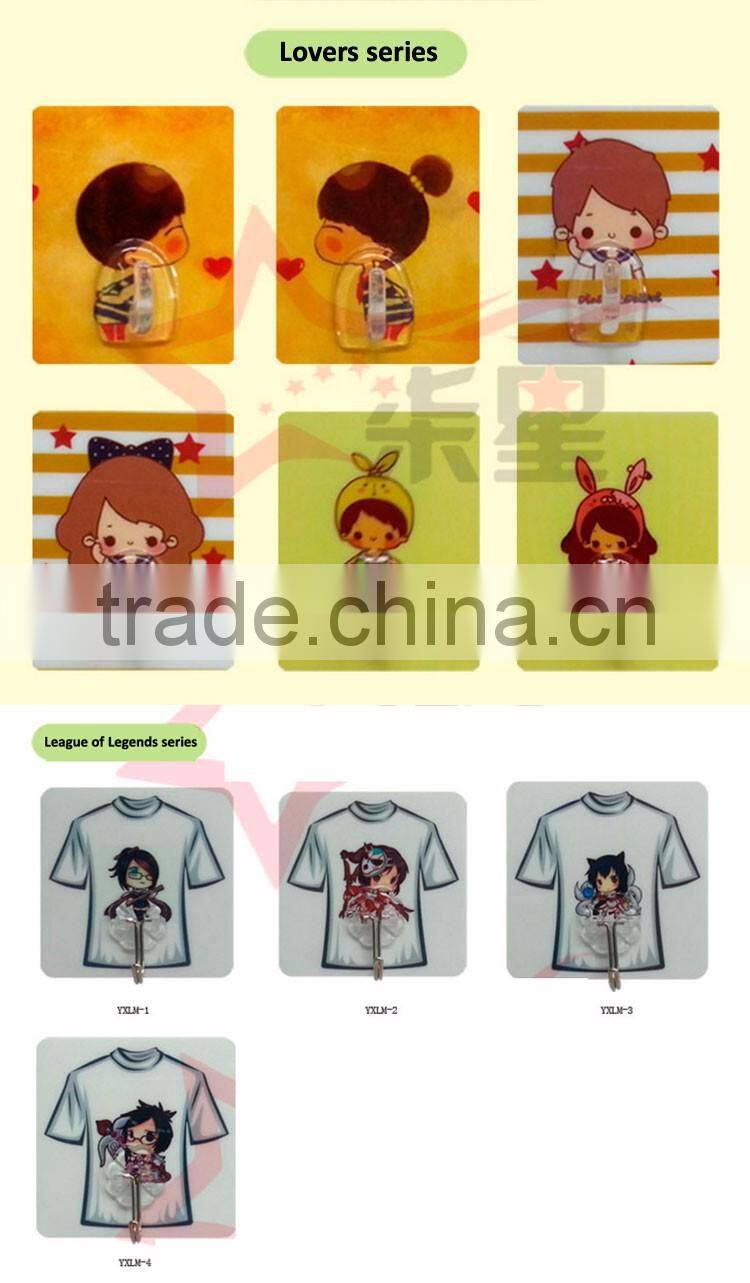 Movable hook no nails bathroom hanger/kitchen towel hook whole sale