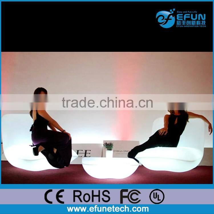 remote control portable rgb color changed inflatable outdoor furniture plastic led sofa