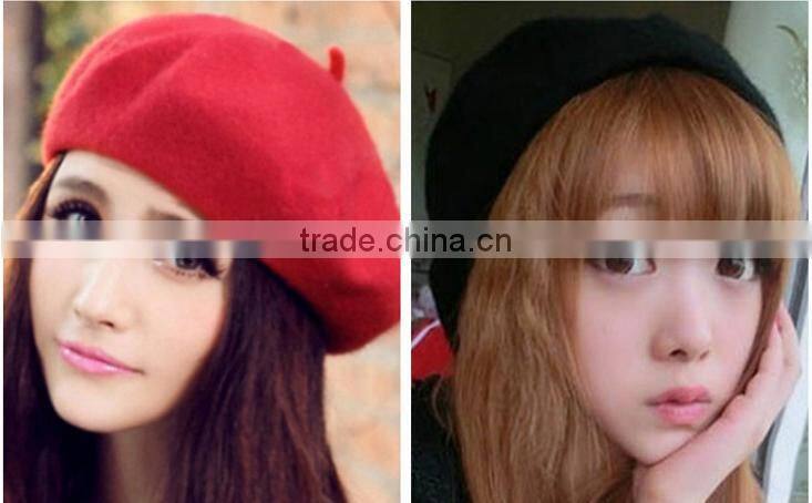 New Womens Winter Fashion Warm Soft Wool French Berets Tam Beanie Slouch Hat