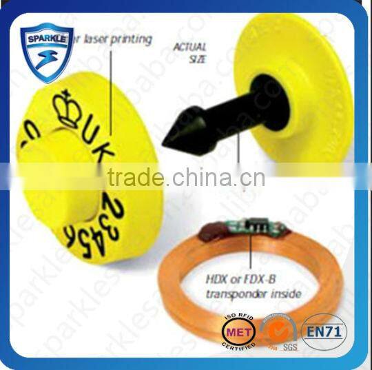 125KHZ and 134.2HKZ rfid animal 125khz ear tag