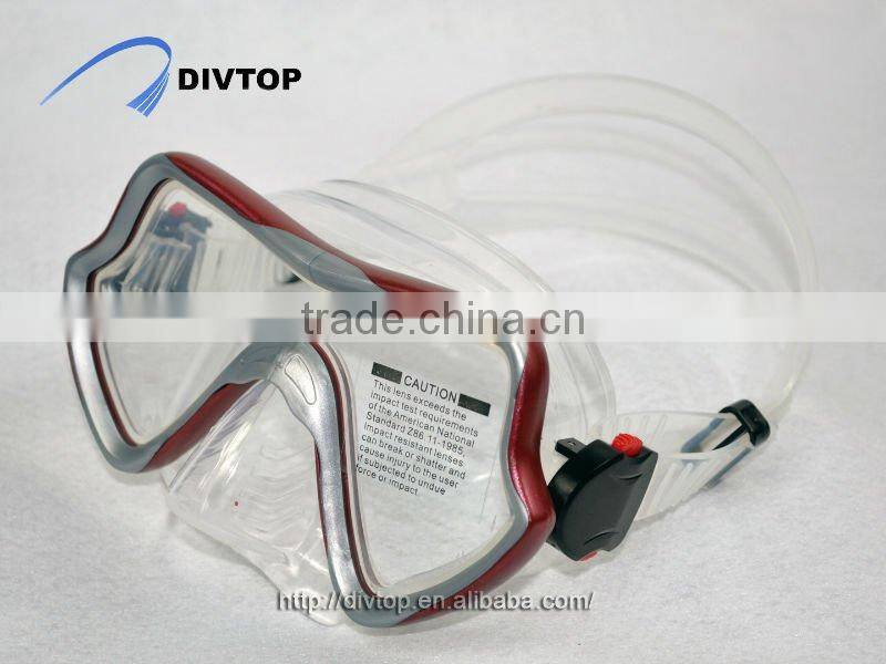 Silicone Black Adult OEM Swimming Diving Mask