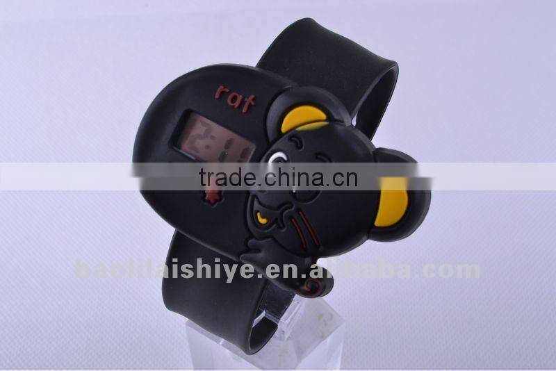 kids silicone slap digital watches