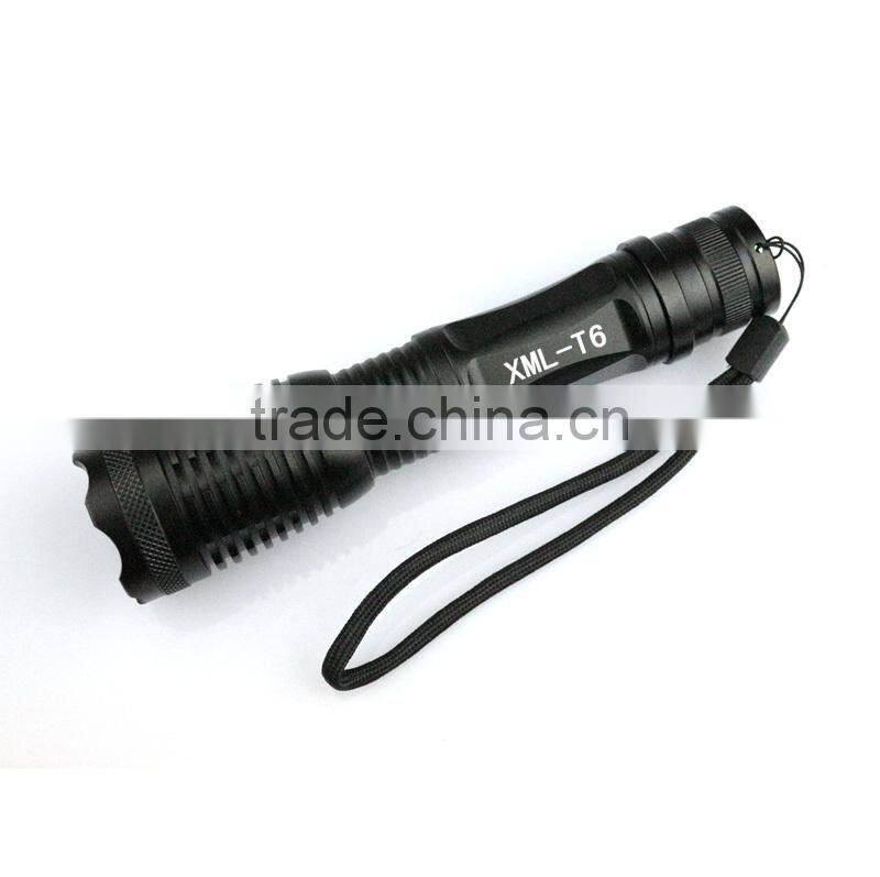 XML-T6 rechargeable zoom flashlight LED torch flashlight tactical flashlight