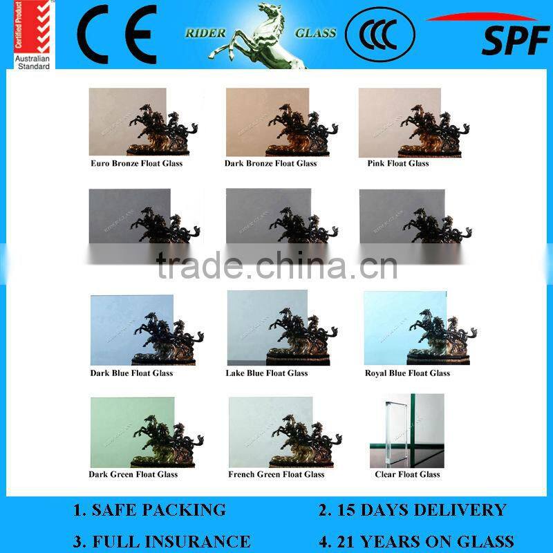 10mm clear float glass with AS/NZS 2208