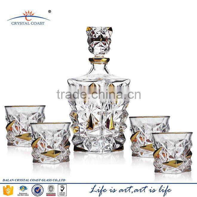 750ml decorative empty glass bottle for liquor