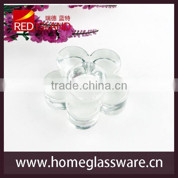 vintage glass flower candle holder