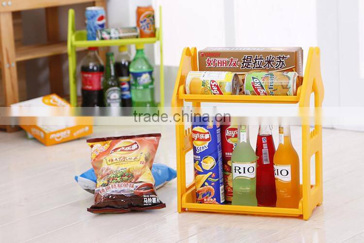 2-Shelf Shelving Unit Plastic Bathroom Shelf with two layers Organizer