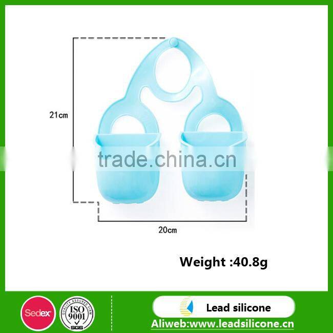 Creative Saving-space Silicone Double Groove Wall Hang Bags