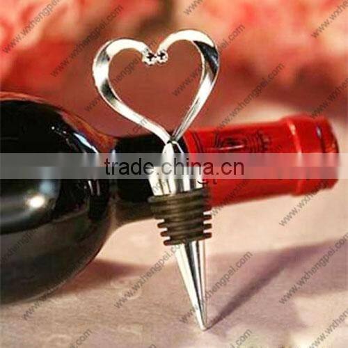 wedding gift of high-grade zinc alloy love red wine stopper