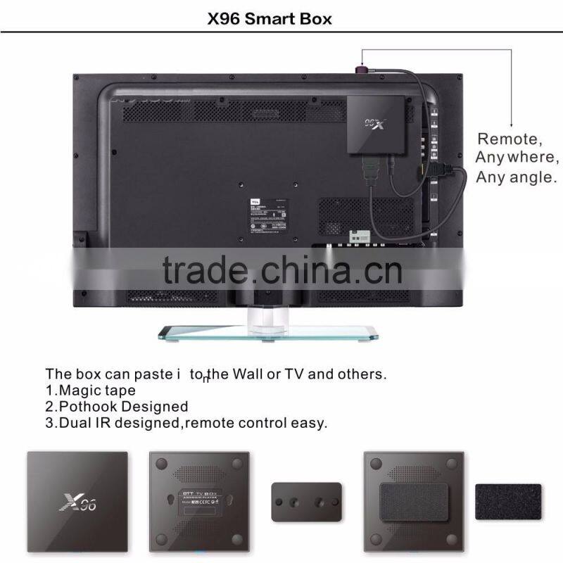 Wholesale Android Media Player Best Selling Android 6.0 Tv Box 1gb/8gb 4k Amlogic S905x Tv Box X96