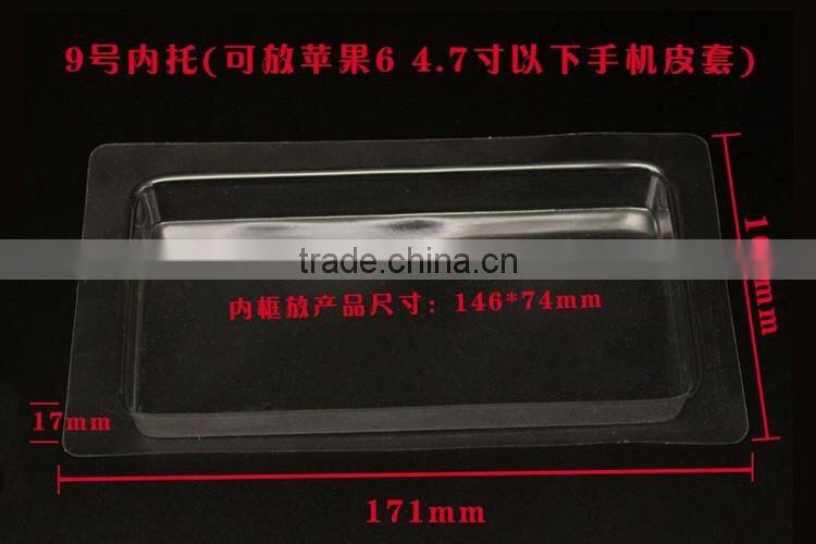 Black cardboard packaging box,Spot PVC window paper packaging for phone case