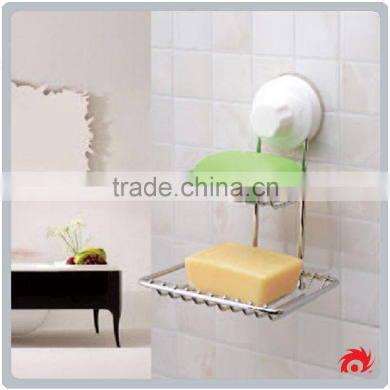 new stainless steel bathroom toilet shower sucker suction sink tray dish hanging soap holder
