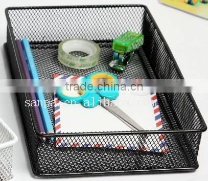 Black Good Quality Metal Mesh Office Accessories Desk Storage/Desk Organizer