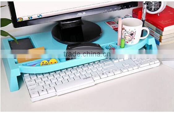 Adjustable Height Desktop Keyboard Storage Box