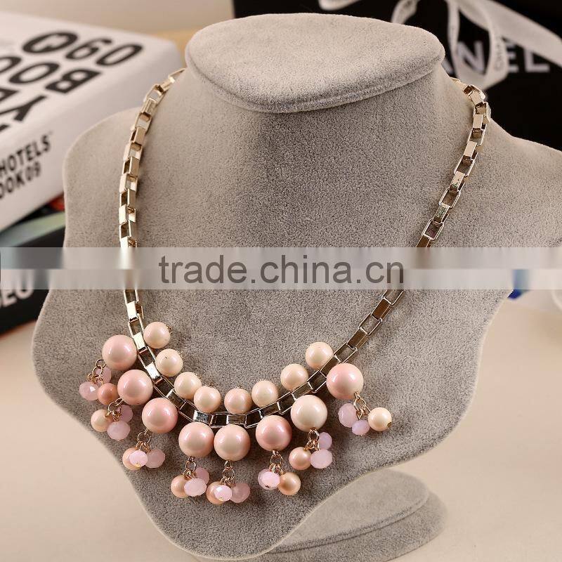 2015 Last fashion jewelry for laddy,beautiful crystal chain necklace