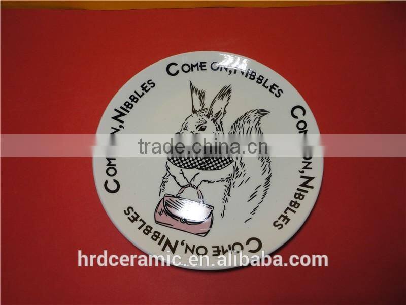 Wholesale hotel event restaurant white round custom cheap ceramic plates